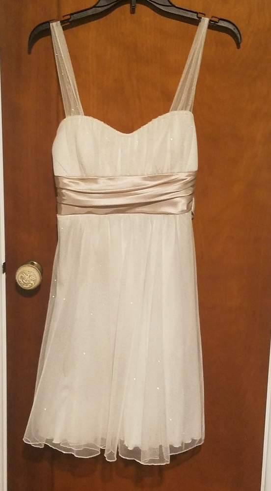 White and gold dress